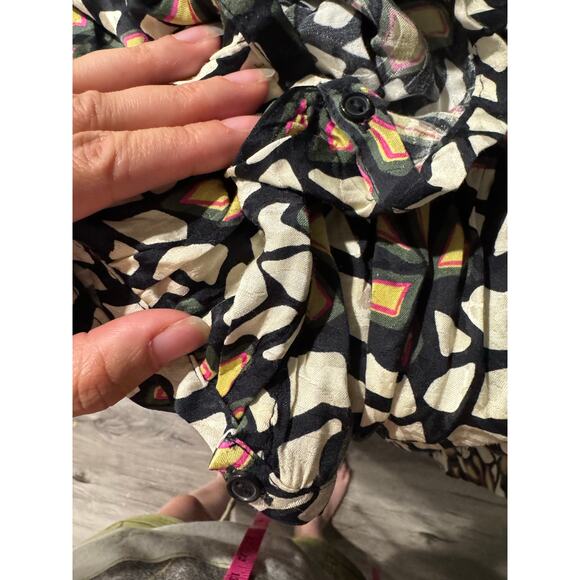 Ba&Sh May Button Front Floral Mini Lady Dress Size Small EUC Preowned - Picture 7 of 10